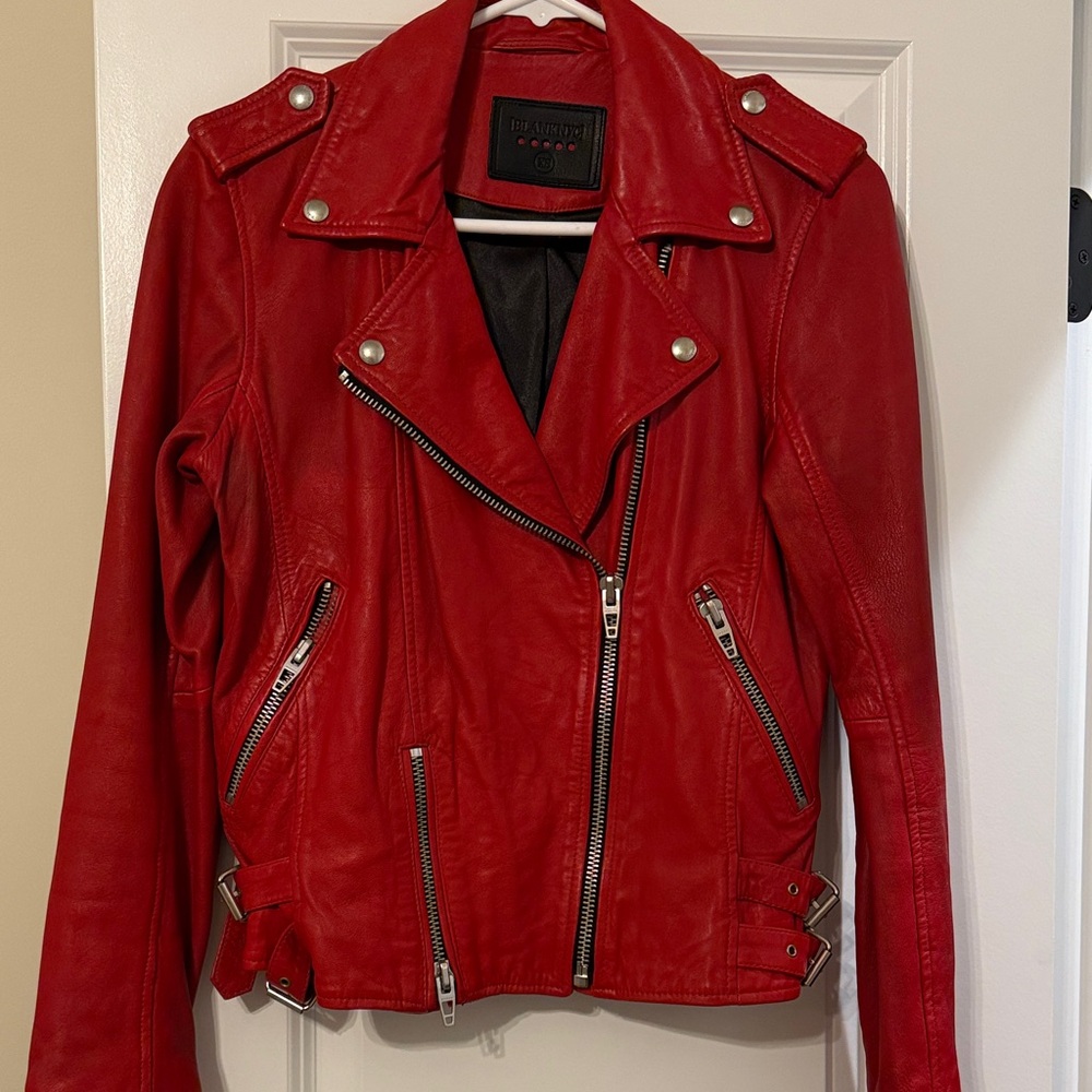 Blank NYC Vibrant Red Leather Jacket